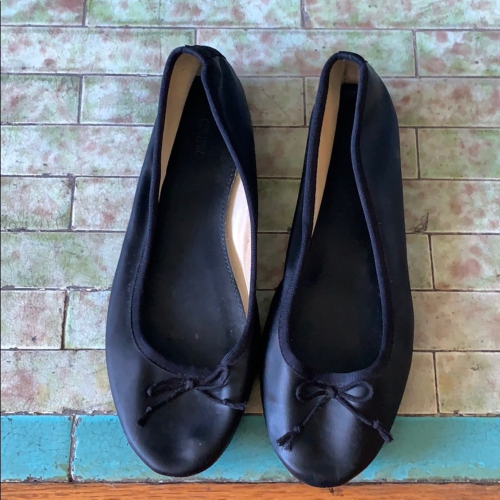 J Crew Black Ballet Flats